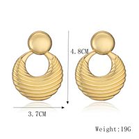 1 Pair Elegant Streetwear Heart Shape Plating Copper Gold Plated Ear Studs sku image 8