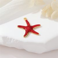 1 Piece Copper Gold Plated Starfish Pendant sku image 1
