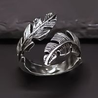 Hip-Hop Retro Feather Alloy Plating Gold Plated Men's Rings main image 3