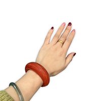 Simple Style Classic Style Solid Color Arylic Polishing Women's Bangle main image 3