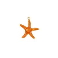 1 Piece Copper Gold Plated Starfish Pendant main image 2