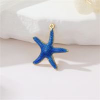 1 Piece Copper Gold Plated Starfish Pendant sku image 4