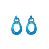 1 Pair Simple Style Classic Style Solid Color Polishing Resin Drop Earrings sku image 3