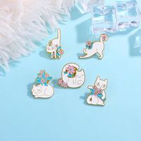 Simple Style Cat Zinc Alloy Stoving Varnish Women's Brooches main image 5