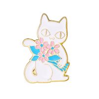 Simple Style Cat Zinc Alloy Stoving Varnish Women's Brooches sku image 2
