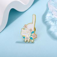 Simple Style Cat Zinc Alloy Stoving Varnish Women's Brooches main image 4