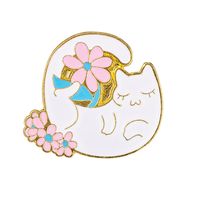 Simple Style Cat Zinc Alloy Stoving Varnish Women's Brooches sku image 5