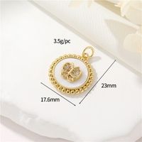 1 Piece Copper Rhinestones Heart Shape Pendant sku image 2