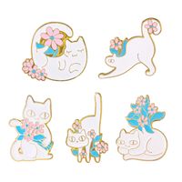Simple Style Cat Zinc Alloy Stoving Varnish Women's Brooches main image 2