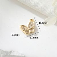 1 Piece Copper Zircon Butterfly Pendant sku image 3