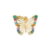 1 Piece Copper Zircon Butterfly Pendant main image 3