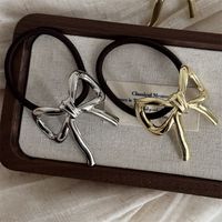 Women's Simple Style Classic Style Bow Knot Alloy Elastic Band Bowknot Hair Tie main image 2