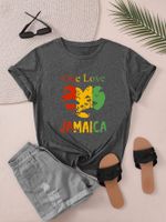 Women's T-shirt Short Sleeve T-Shirts Round Casual Letter main image 2