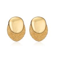 1 Pair Elegant Streetwear Water Droplets Plating Copper Gold Plated Ear Studs main image 3