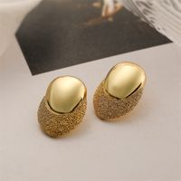 1 Pair Elegant Streetwear Water Droplets Plating Copper Gold Plated Ear Studs main image 4