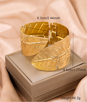 Exaggerated Modern Style Leaves Alloy Women's Bangle main image 2
