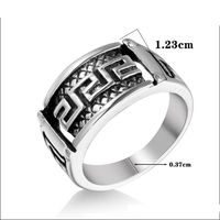 Retro Modern Style Cool Style Plaid 304 Stainless Steel Polishing Men's Rings main image 2