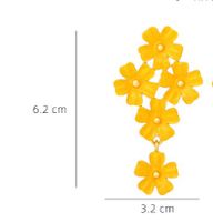 1 Paar Lässig Süss Blume Emaille Zinklegierung Tropfenohrringe main image 2