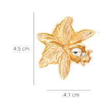 1 Paar IG-Stil Süss Blume Überzug Inlay Zinklegierung Strasssteine Ohrstecker main image 2