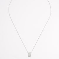 Argent Sterling Or Blanc Plaqué Élégant Glamour Romantique Placage Triangle Rond Rectangle Pendentif main image 4