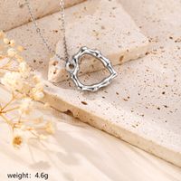 304 Stainless Steel Silver Plated Modern Style Simple Style Commute Starfish Heart Shape Shell Pendant Necklace main image 2