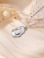 304 Stainless Steel Silver Plated Modern Style Simple Style Commute Starfish Heart Shape Shell Pendant Necklace sku image 11