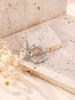 304 Stainless Steel Silver Plated Modern Style Simple Style Commute Starfish Heart Shape Shell Pendant Necklace sku image 9
