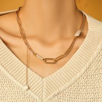 Elegant Exaggerated Novelty Irregular Heart Shape Resin Copper Beaded Women's Pendant Necklace sku image 2