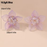 1 Pair Fairy Style Modern Style Sweet Flower Plastic Ear Studs main image 5