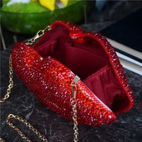Women's Medium Cotton Rubber Drill Solid Color Vintage Style Sexy Lock Clasp Evening Bag main image 4