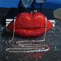 Women's Medium Cotton Rubber Drill Solid Color Vintage Style Sexy Lock Clasp Evening Bag main image 3