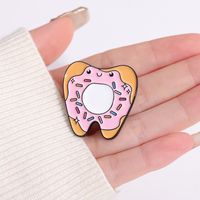 Cartoon Style Cute Cowboy Style Ice Cream Teeth Strawberry Alloy Stamping Stoving Varnish Women's Brooches main image 3