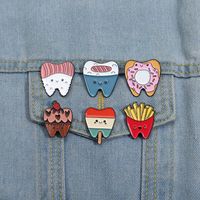 Cartoon Style Cute Cowboy Style Ice Cream Teeth Strawberry Alloy Stamping Stoving Varnish Women's Brooches main image 8