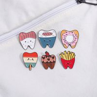 Cartoon Style Cute Cowboy Style Ice Cream Teeth Strawberry Alloy Stamping Stoving Varnish Women's Brooches main image 10