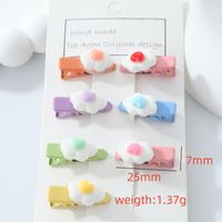 Women's Cute Lady Sweet Poached Egg Alloy Resin Hair Clip main image 2
