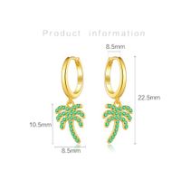 1 Pair Simple Style Shiny Tree Inlay Sterling Silver Zircon Drop Earrings main image 2