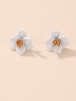 1 Pair IG Style Elegant Sweet Flower Plastic Ear Studs sku image 1
