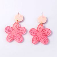 2 Pieces Cute Sweet Animal Flower Painted Arylic Drop Earrings main image 5