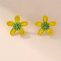 1 Pair IG Style Elegant Sweet Flower Plastic Ear Studs sku image 3