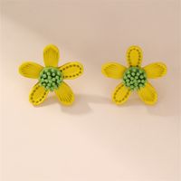 1 Par Estilo IG Elegante Dulce Flor El Plastico Pendientes sku image 3