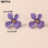 1 Pair IG Style Elegant Sweet Flower Plastic Ear Studs main image 2