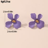 1 Par Estilo IG Elegante Dulce Flor El Plastico Pendientes main image 2