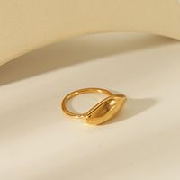 Basic Simple Style Commute Solid Color 304 Stainless Steel 18K Gold Plated Rings In Bulk main image 5