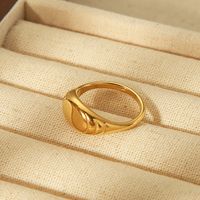 Basic Simple Style Commute Solid Color 304 Stainless Steel 18K Gold Plated Rings In Bulk main image 3