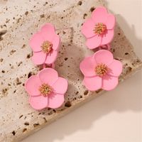 1 Pair IG Style Elegant Sweet Flower Plastic Drop Earrings main image 9