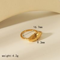 Basic Simple Style Commute Solid Color 304 Stainless Steel 18K Gold Plated Rings In Bulk sku image 3