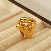 Einfacher Stil Klassischer Stil Pendeln Geometrisch Blume Edelstahl 304 18 Karat Vergoldet Ringe In Masse sku image 13