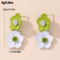 1 Pair IG Style Elegant Sweet Flower Plastic Drop Earrings main image 2