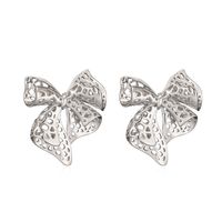 1 Pair Elegant Bow Knot Plating Inlay Copper Zircon Gold Plated Ear Studs main image 2
