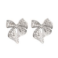 1 Paire Élégant Noeud D'Arc Placage Incruster Le Cuivre Zircon Plaqué Or Boucles D'Oreilles sku image 4